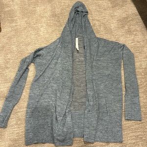 NWOT Lululemon heathered, light, blue, lightweight cardigan, size medium